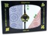 Copag Four Color Index 100% Plastic Playing Cards - Poker Size, Regular Index, Red/Blue 2 Deck Set